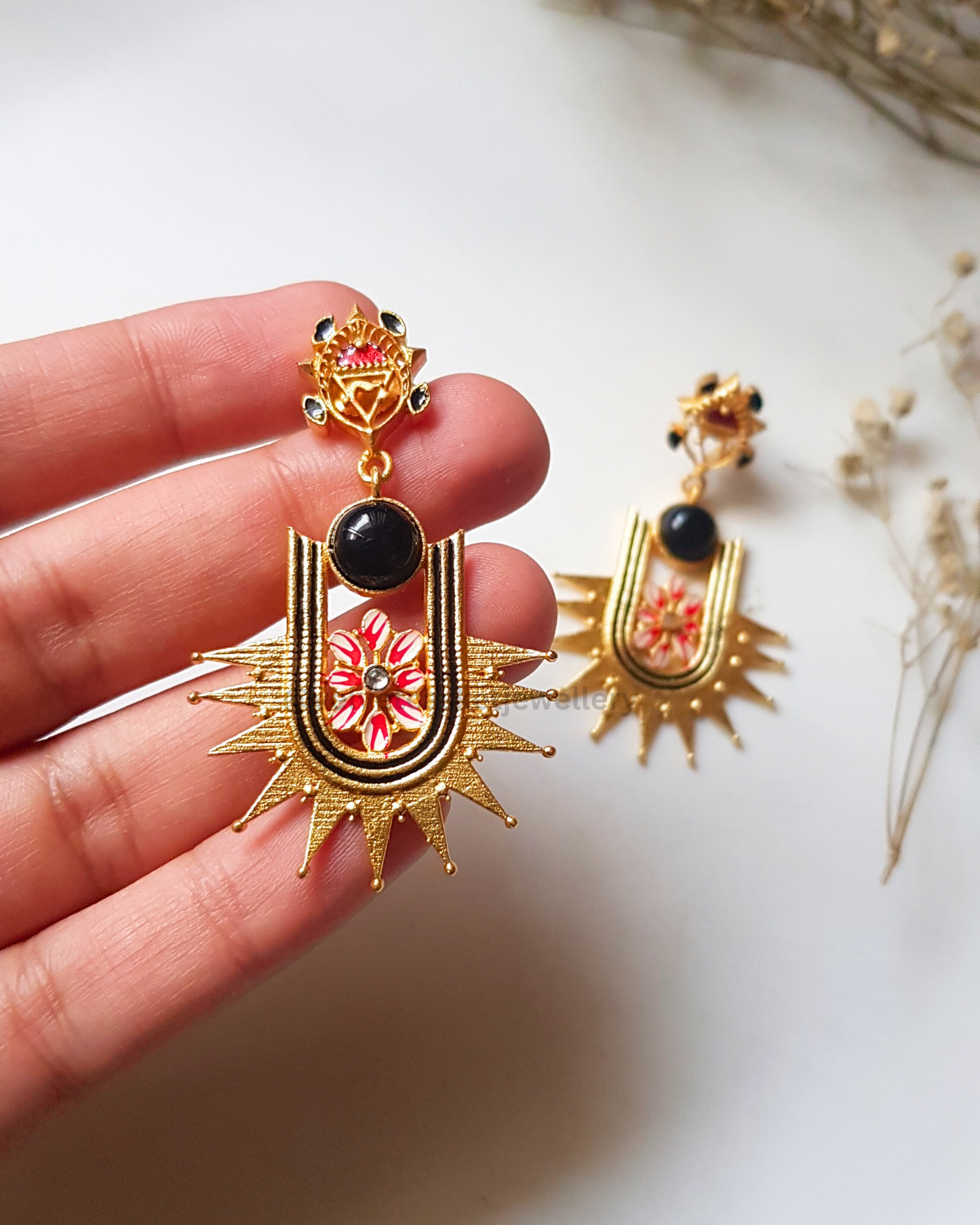 Tejal Brass Earrings
