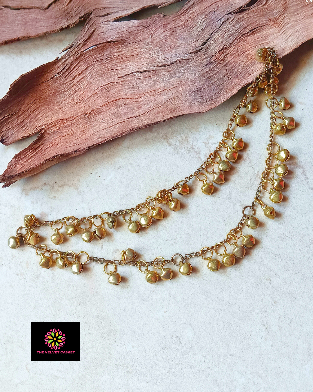 Golden Ghungroo Hair Chain