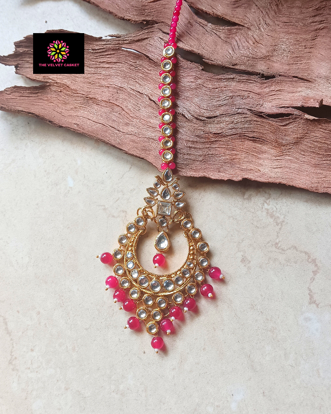 Red-Dark Magenta Earrings Set