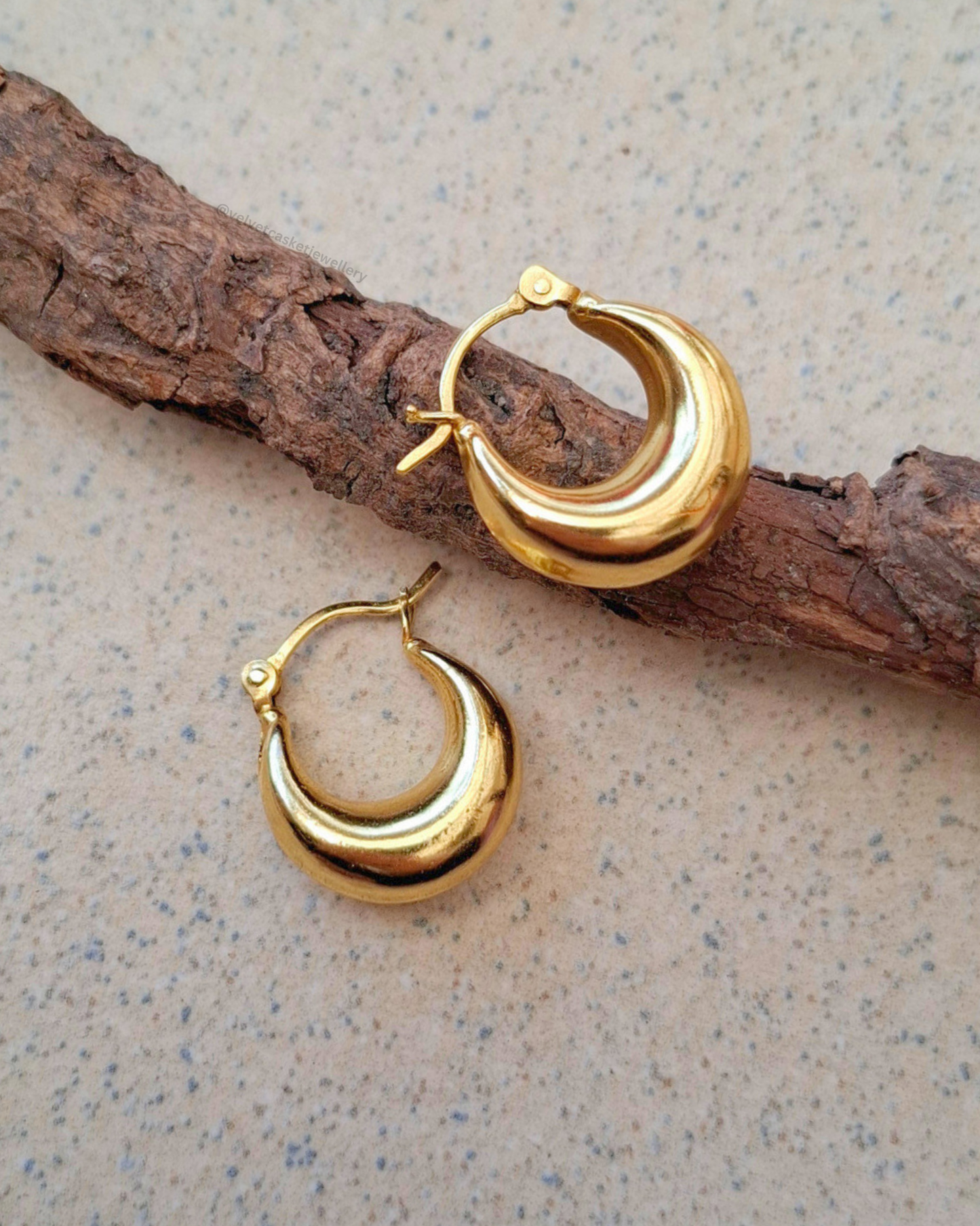 Evana Brass Hoops