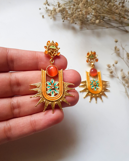 Tejal Brass Earrings