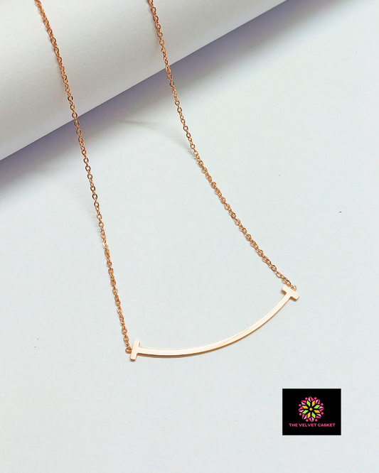 Slant Edge Minimal Golden Pendant