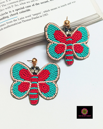 Dual Tone Butterfly Earrings