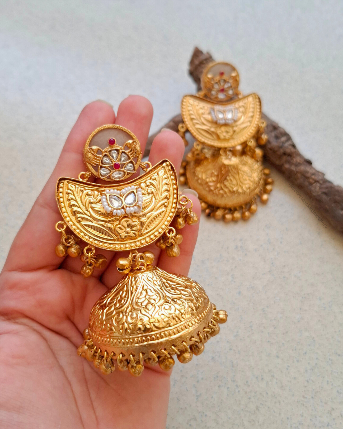 Sunehri Brass Earrings