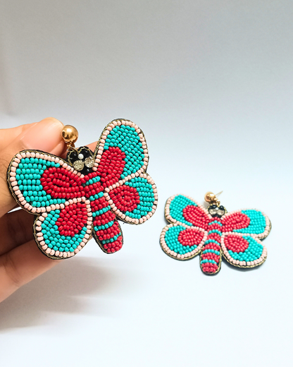 Dual Tone Butterfly Earrings