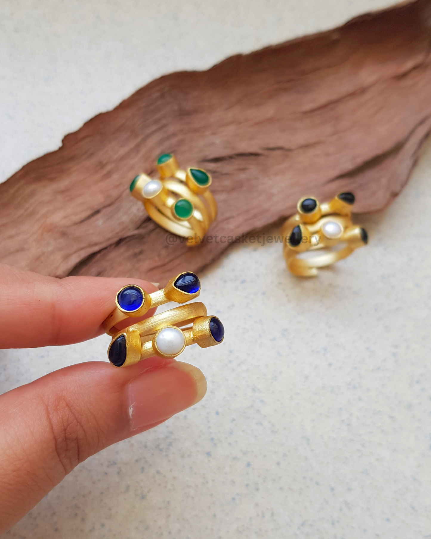 Oona Brass Adjustable Ring