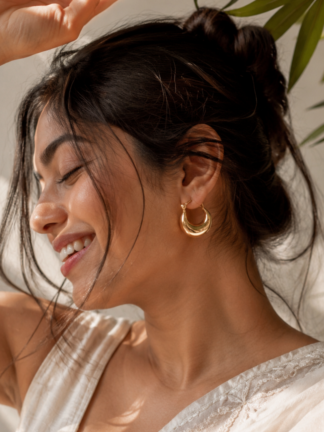 Evana Brass Hoops