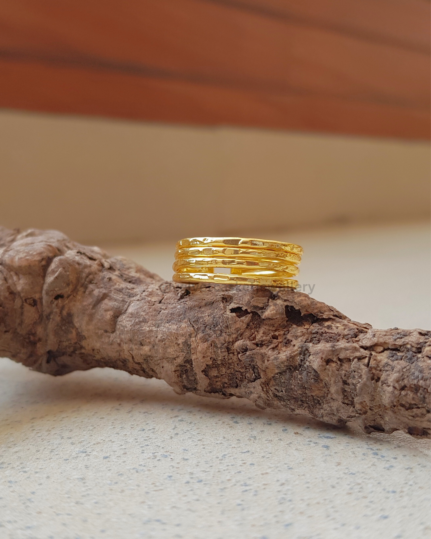 Aria Brass Adjustable Ring