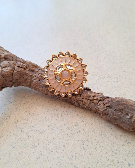 Rutvi Adjustable Kundan Ring