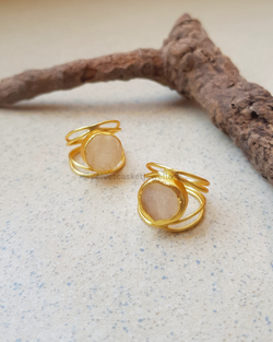 Uma Brass Raw Stone Ring (8)