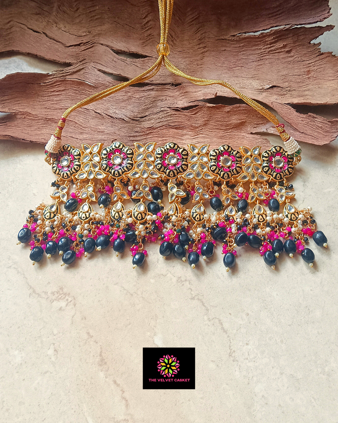 Noori Meenakari Choker Necklace Set