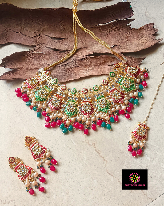 Inaara Meenakari Necklace Set