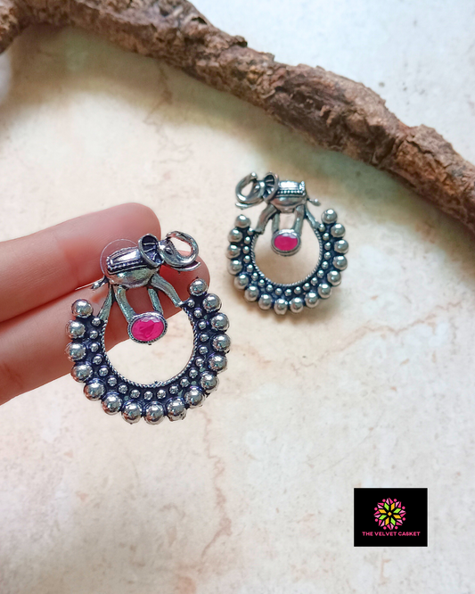 Alva: Elephant Earrings- Pink