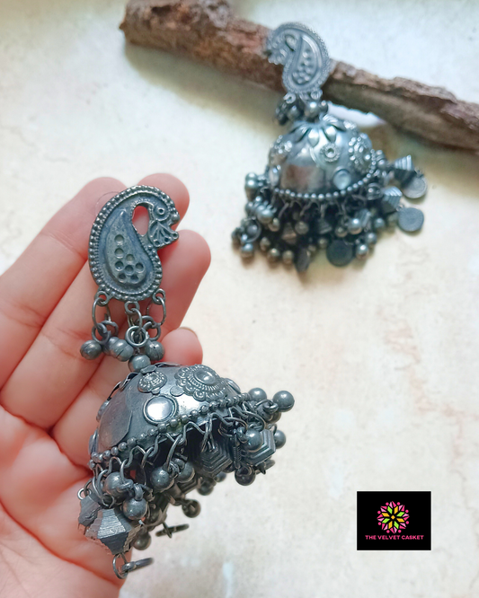 Ambi Oxidised Jhumka