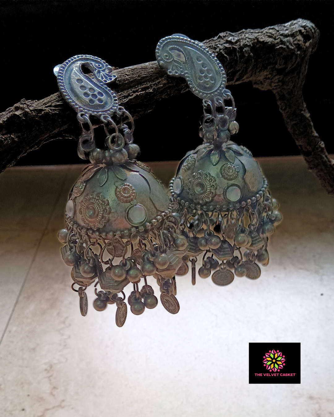 Ambi Oxidised Jhumka