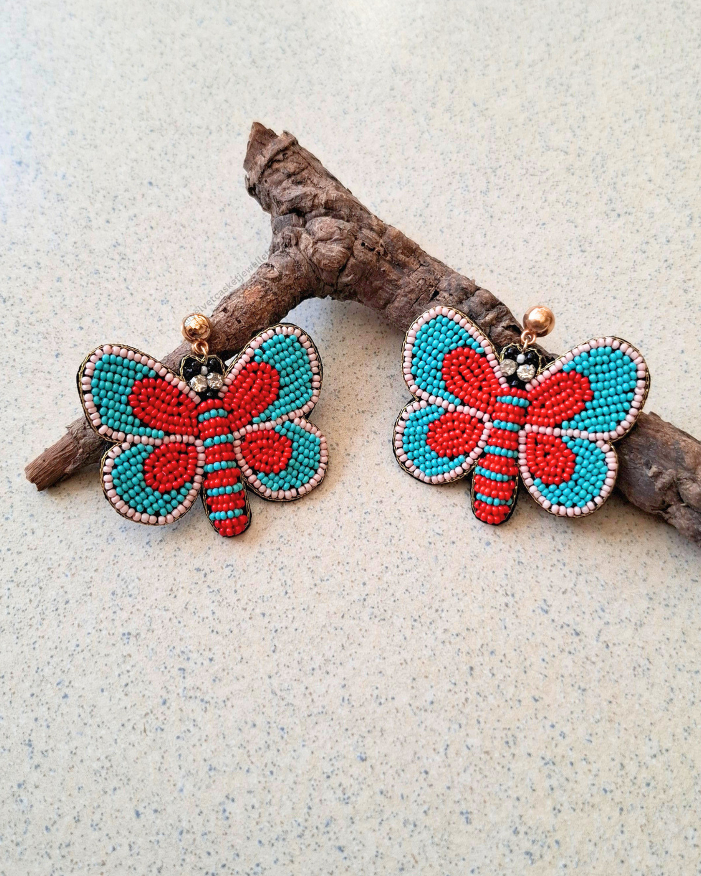 Dual Tone Butterfly Earrings