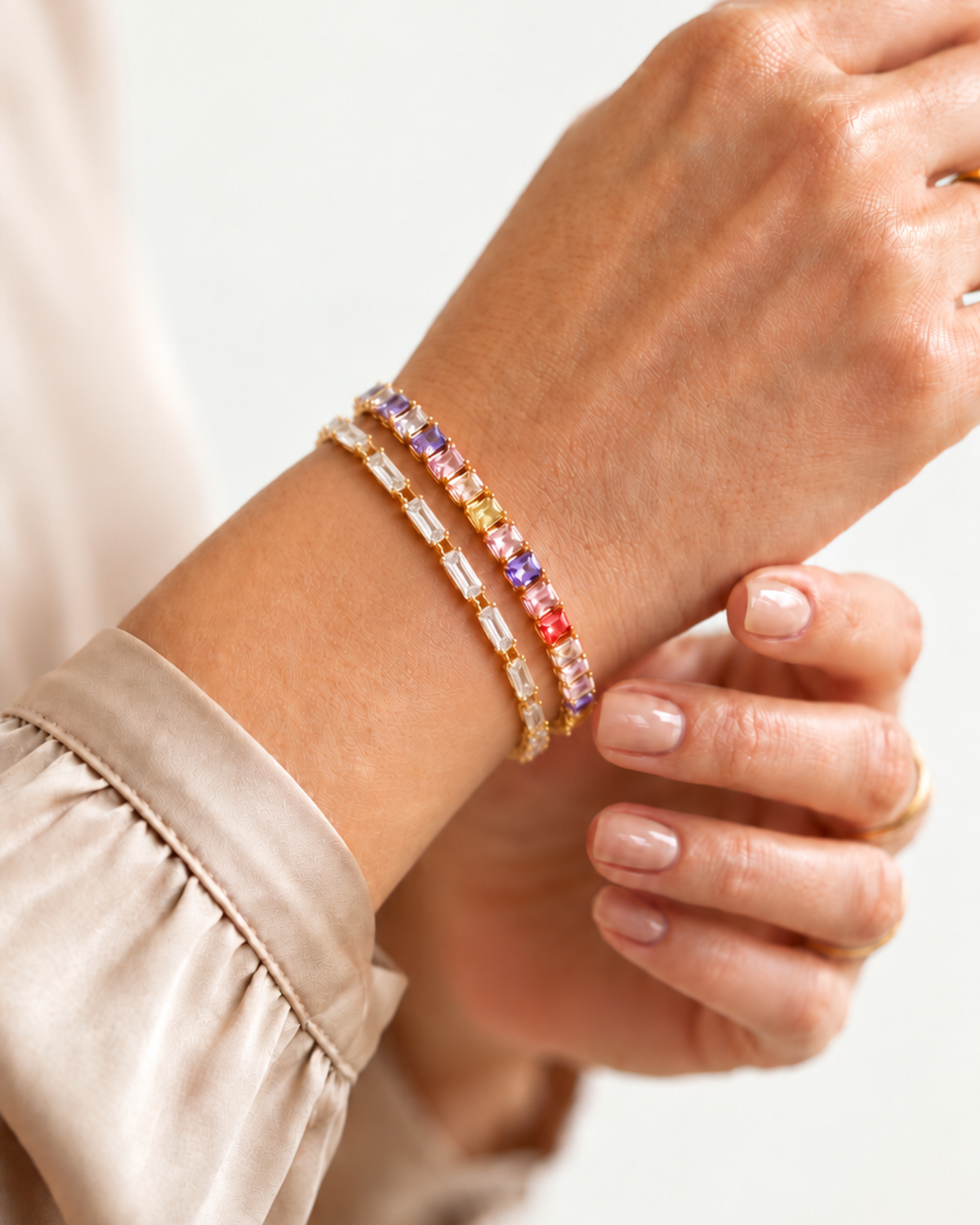 Presha Tennis Bracelet Stack ( Anti Tranish)