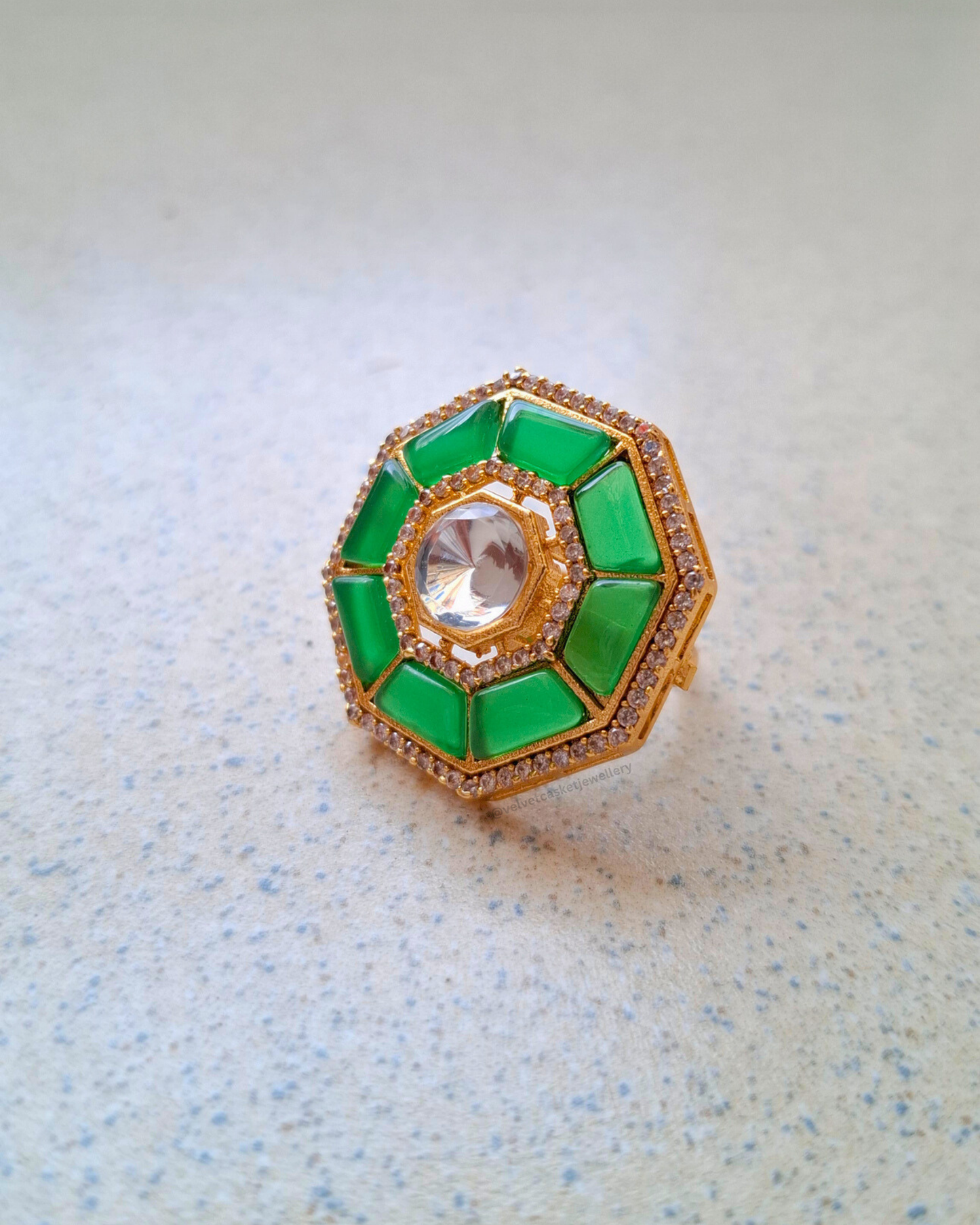 Varda Adjustable Brass Ring