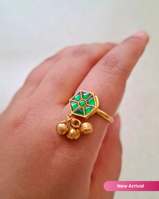 Iksha Adjustable Brass Ring