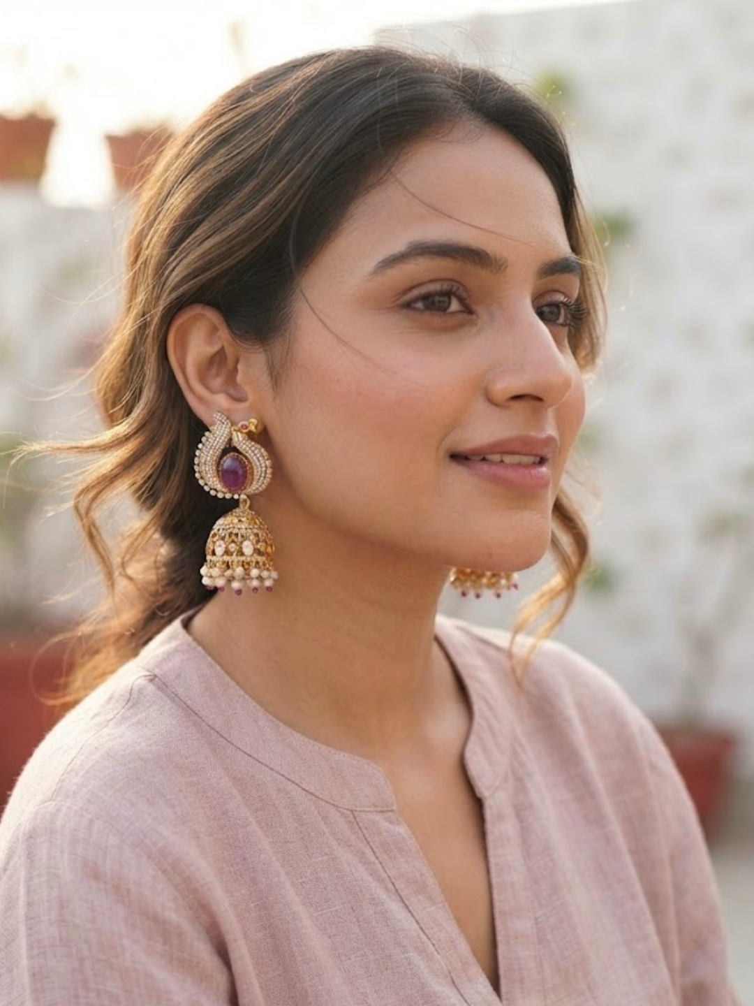 Mythri Brass Earrings