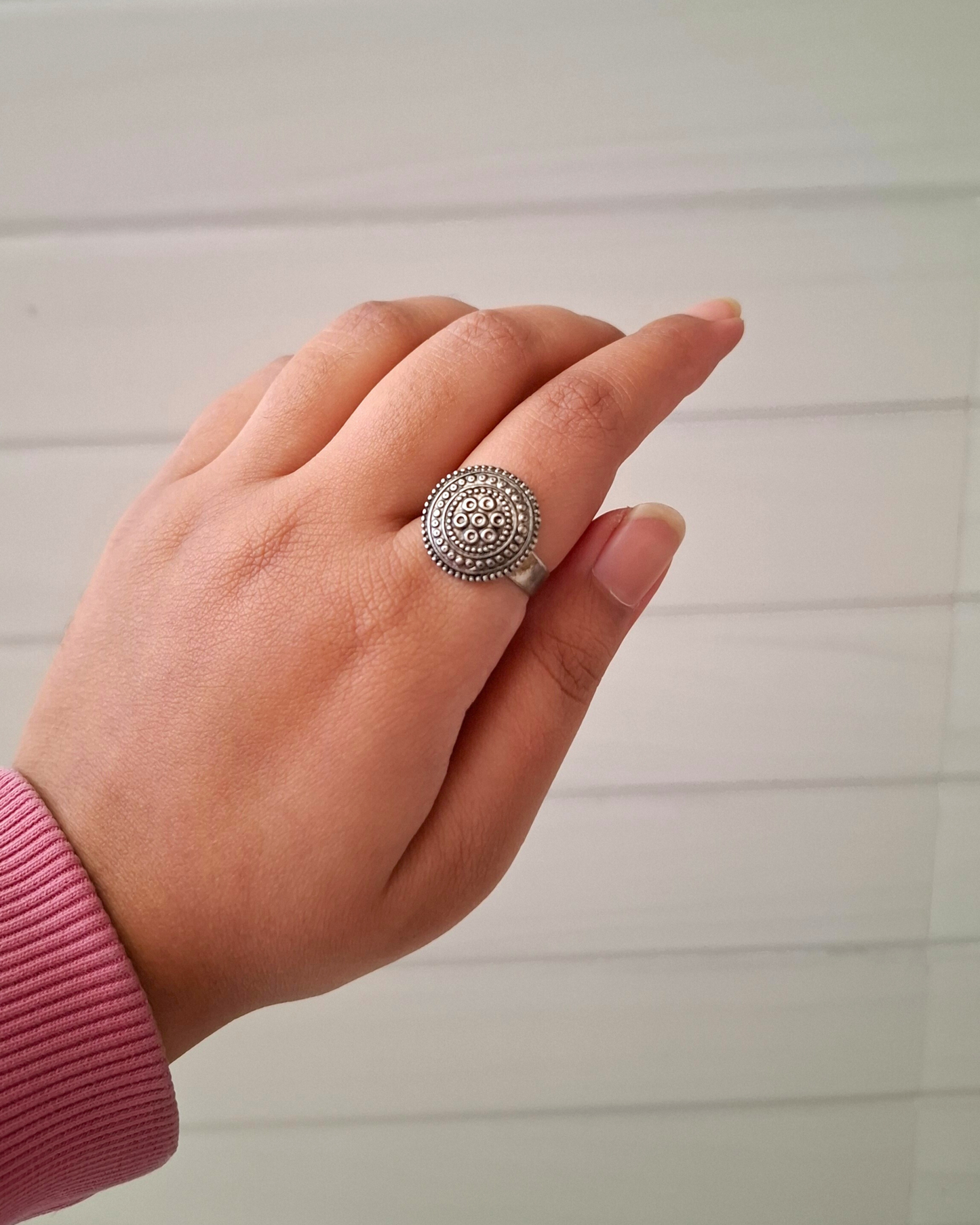 Carved Dial Adjustable Ring