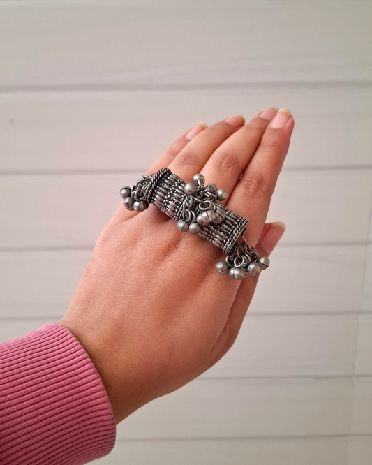 Ghungroo Oxidised Ring