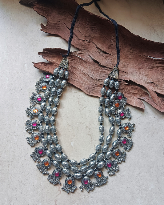 Lagum Triple Layered Long Necklace