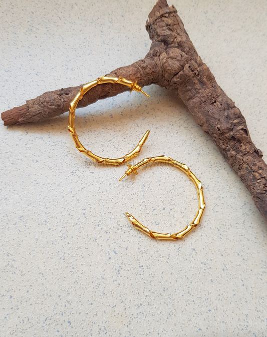 Twisted Brass Hoops