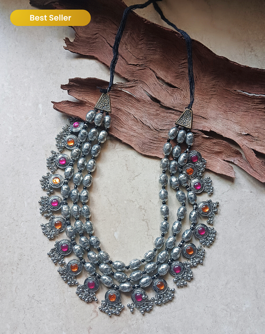 Lagum Triple Layered Long Necklace