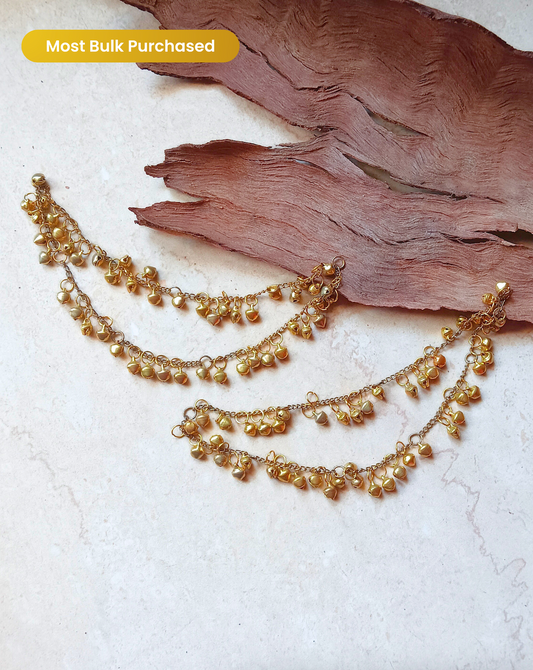 Golden Ghungroo Hair Chain