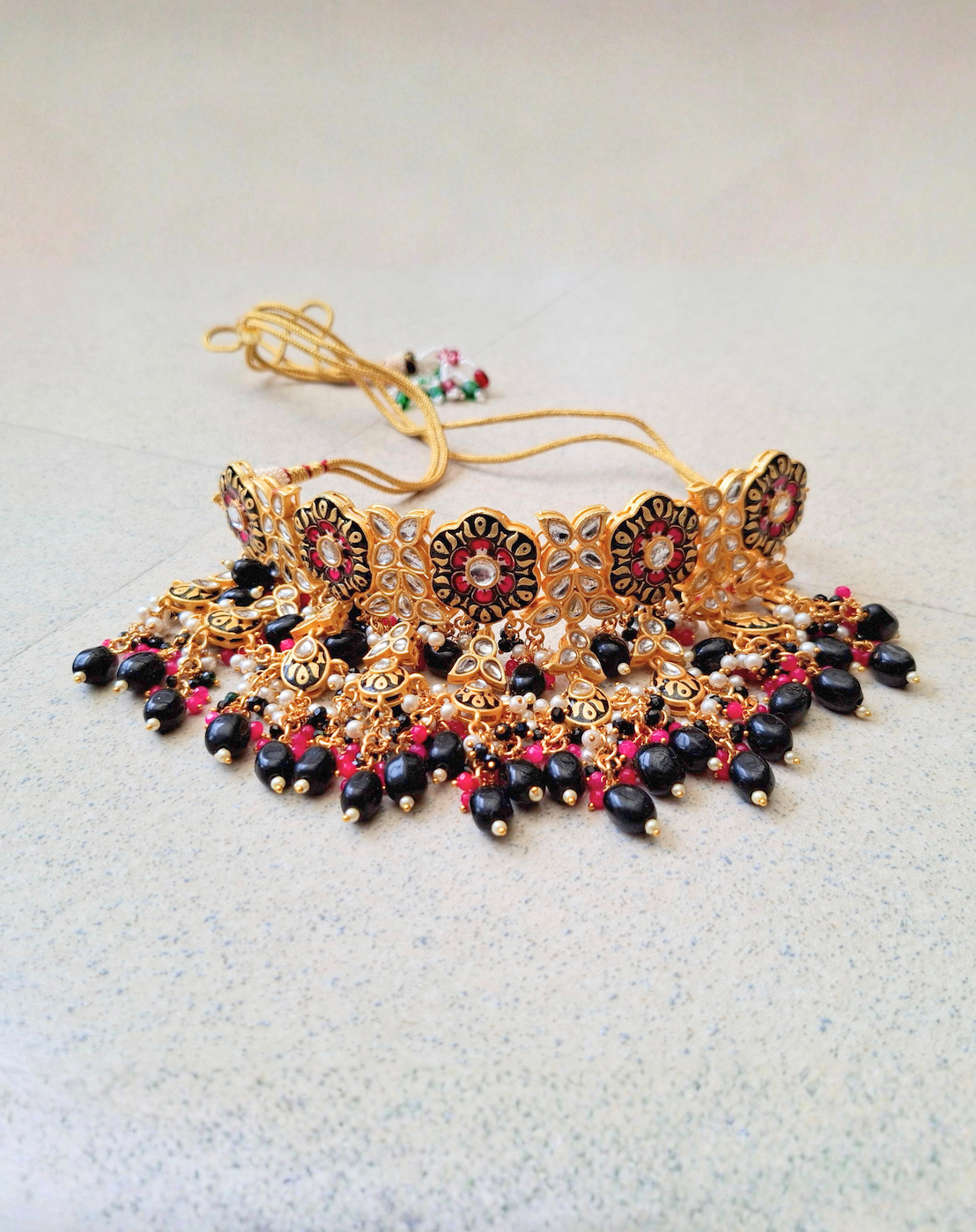 Noori Meenakari Choker Necklace Set