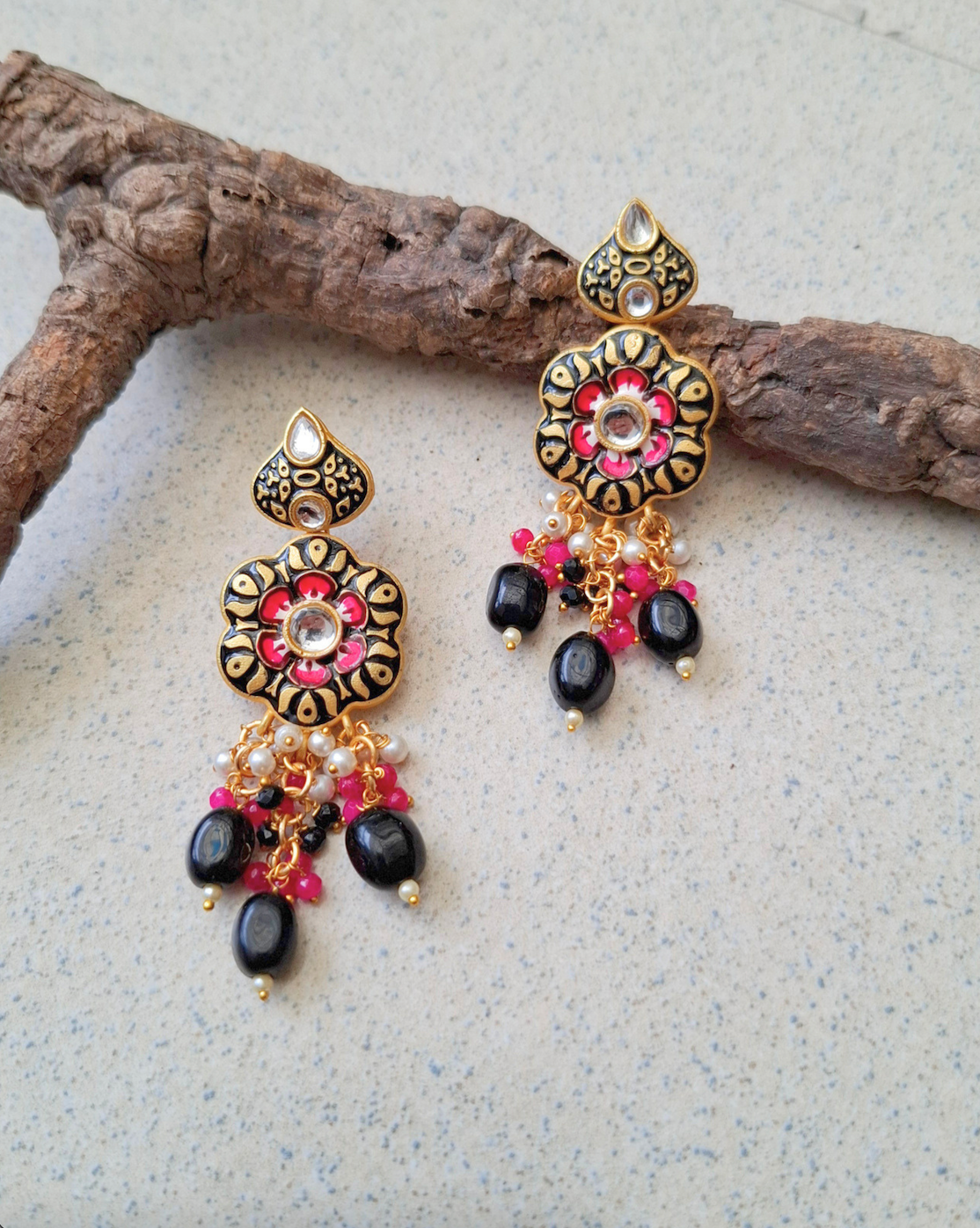 Noori Meenakari Choker Necklace Set