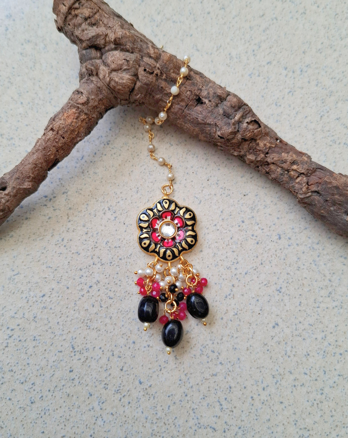 Noori Meenakari Choker Necklace Set
