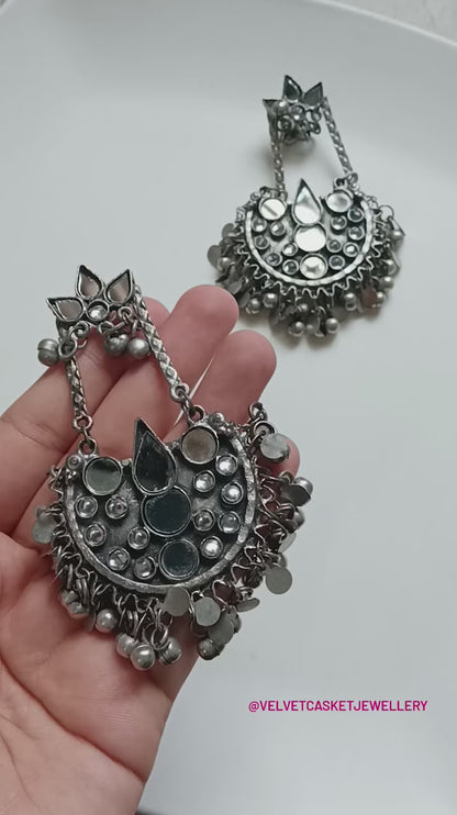 Aks Oxidised Earrings