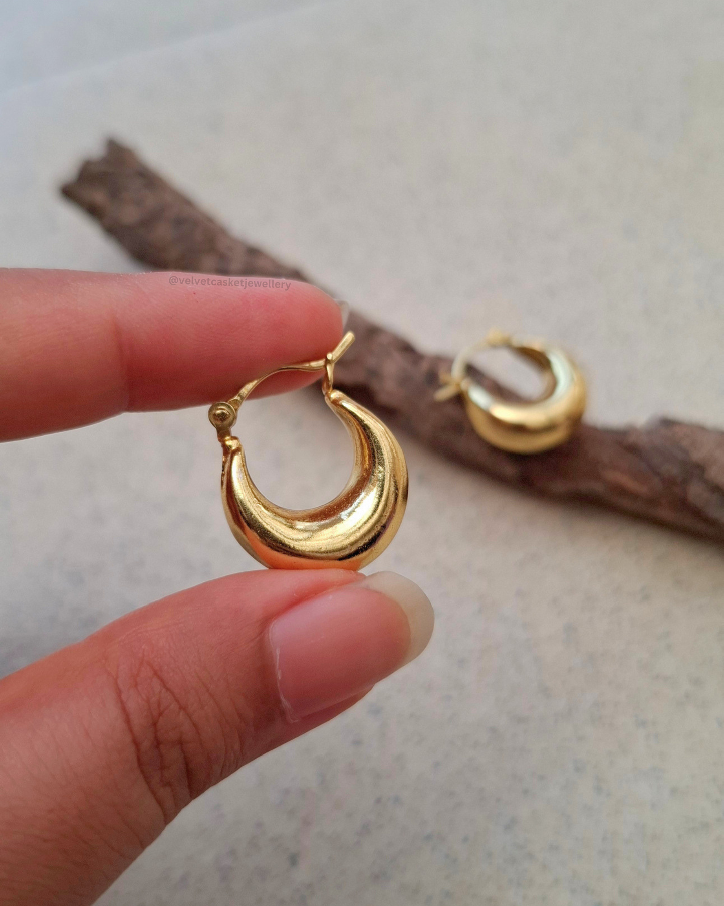 Evana Brass Hoops