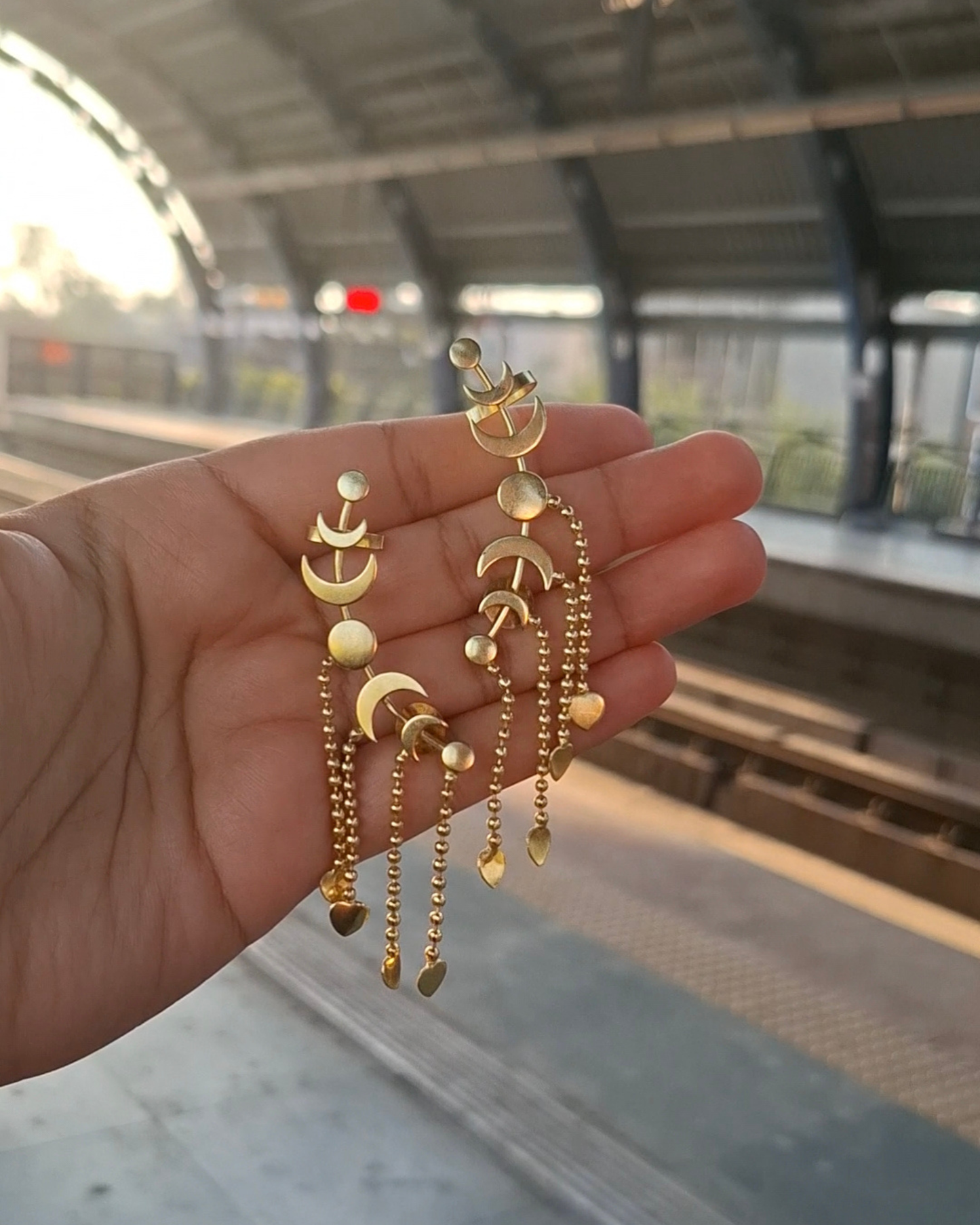 Kaashvi Brass Earcuffs