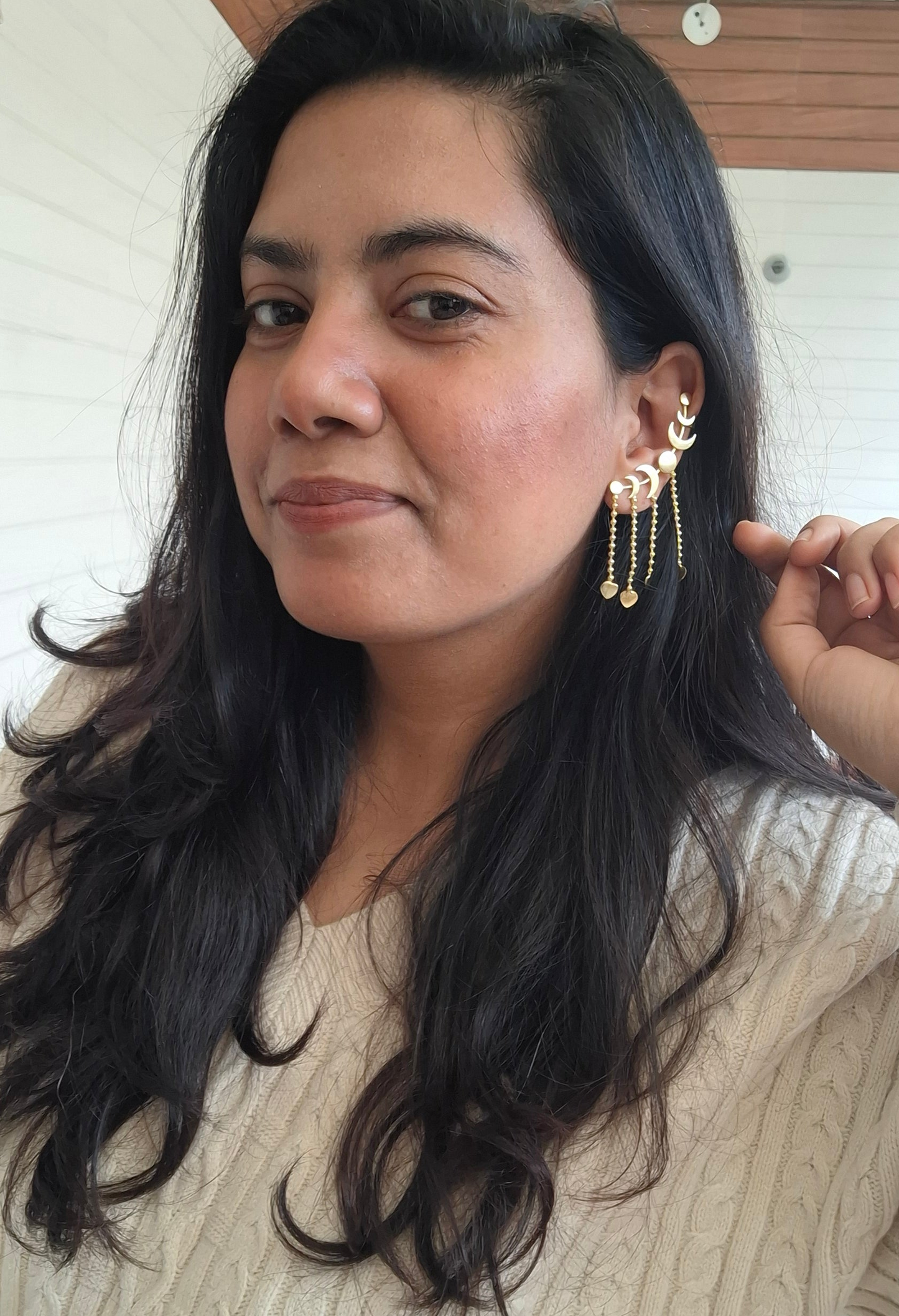 Kaashvi Brass Earcuffs