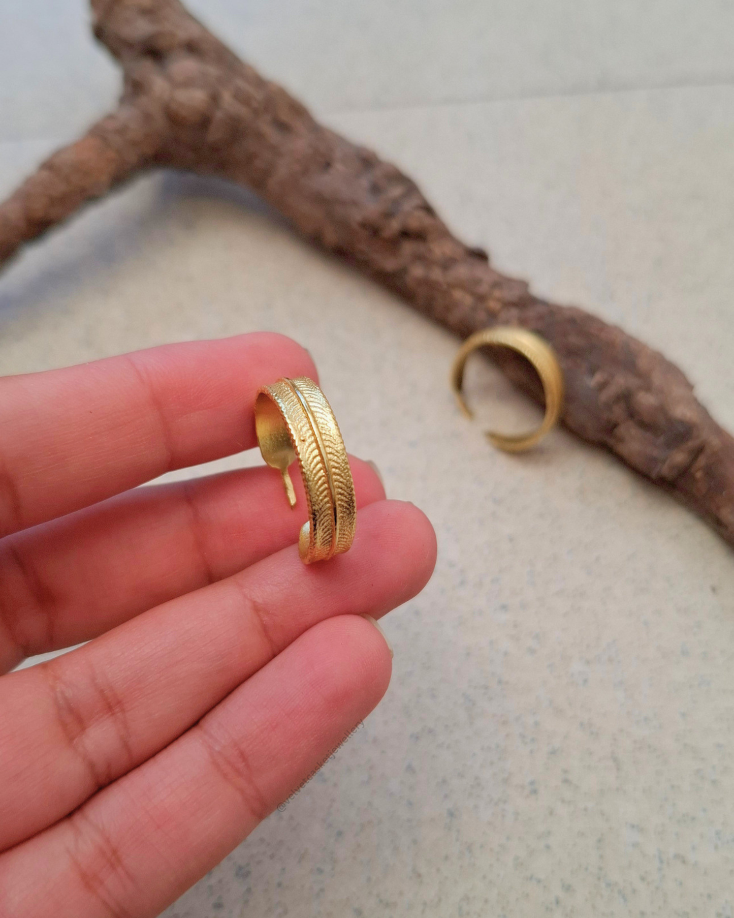Coco Brass Adjustable Ring